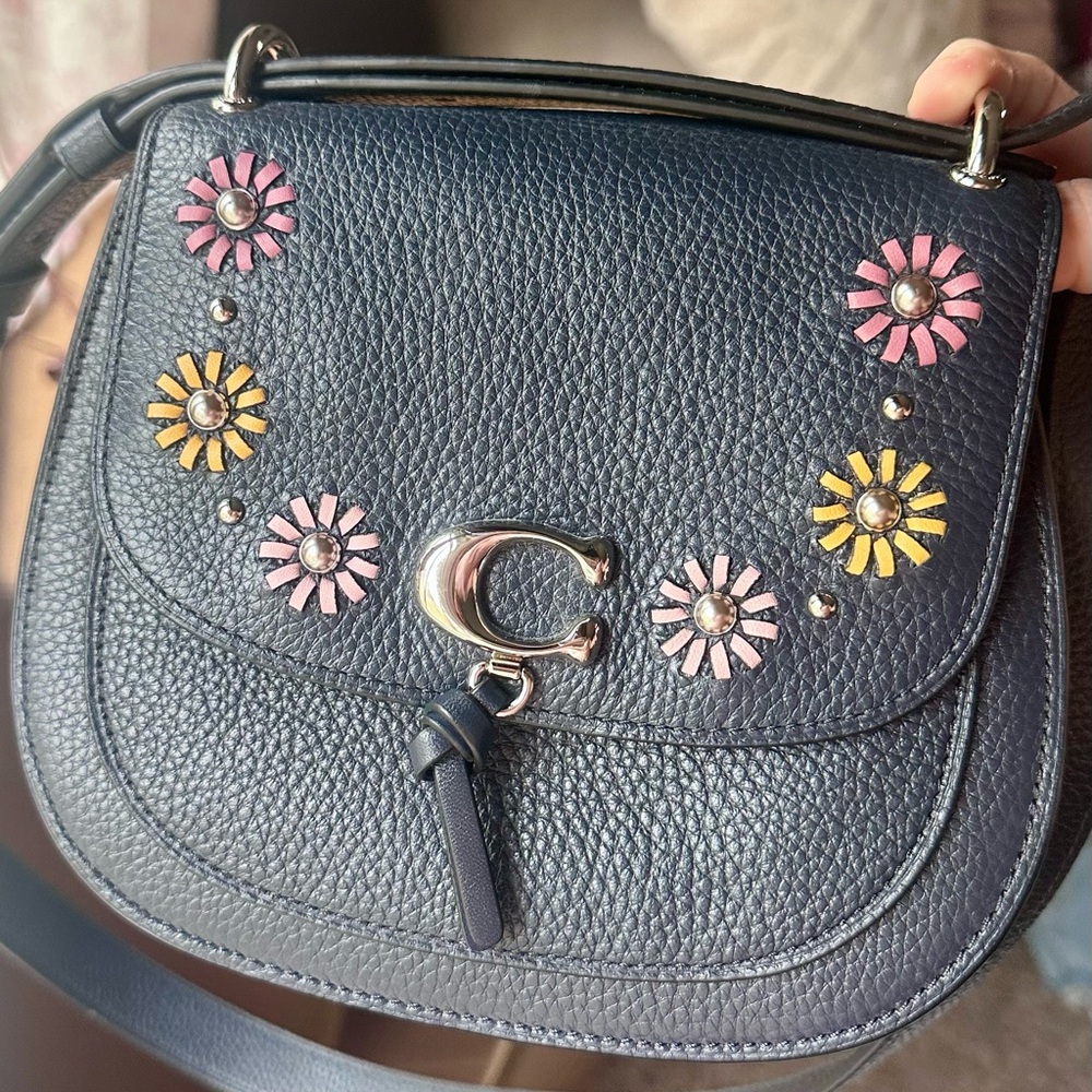 Coach Remi Saddle Bag with Whipstitch Appliqué